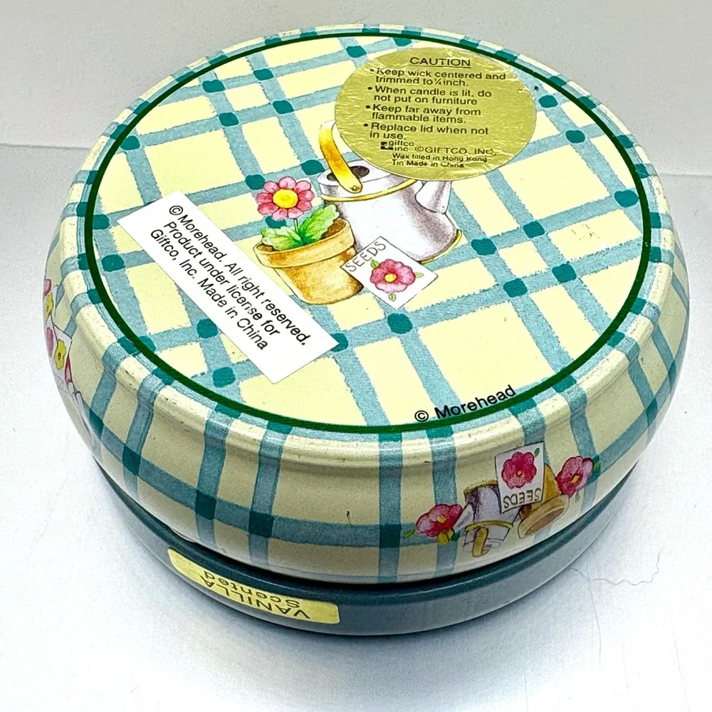 Vintage Angel Gardener Vanilla Candle In Travel Tin NEW Cottagecore Cute Gift